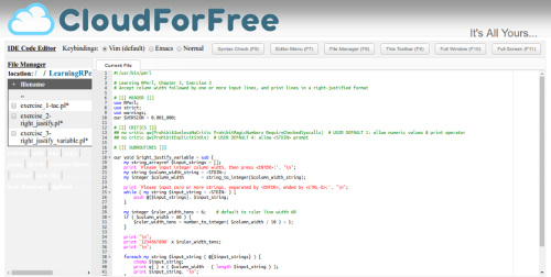 CloudForFree.org IDE